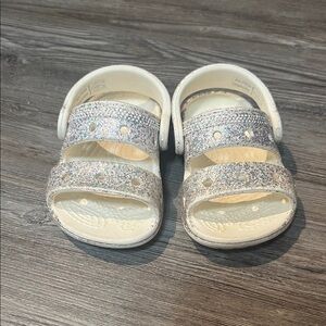 Baby Croc Glitter Sandals- Size 4